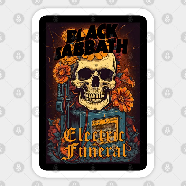 Sabbath - Electric funeral Sticker by obstinator